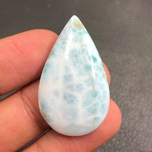 Larimar Cabochon...Pear Cabochon...27x22x6 mm...37 Cts...A#M5861