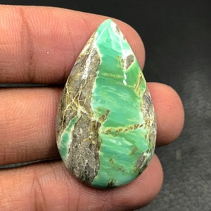 Cabochon Utah variscite... Cabochon poire... 35 x 21 x 5 mm... 26 carats... # i6463