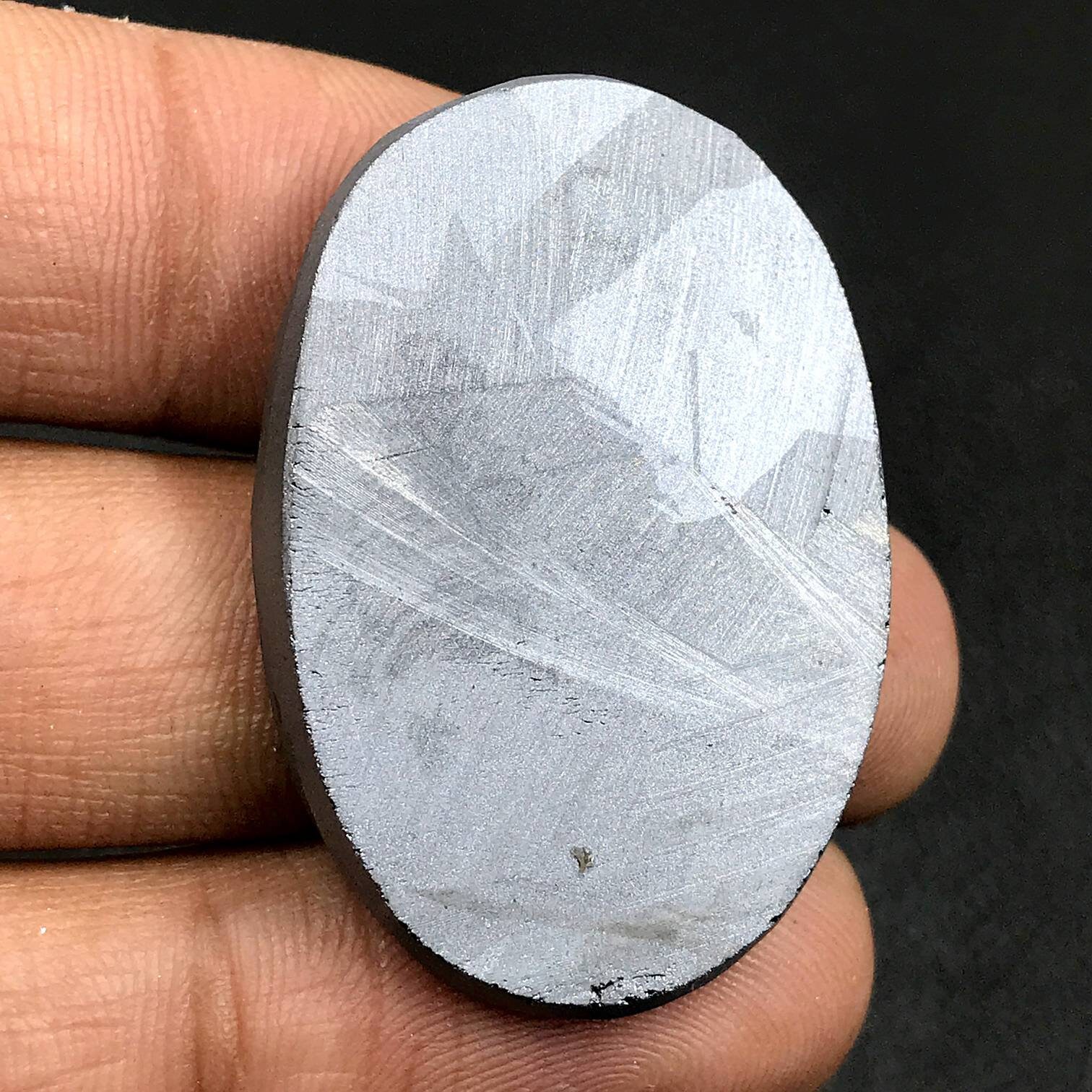 石木文　オーバル Terahertz Stone Cabochon.. Silicon Elite Shungite Cabochon