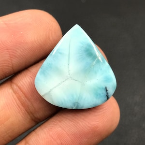 Larimar Cabochon... Pear Cabochon...23x22x4 mm...19 Cts...A#N7862