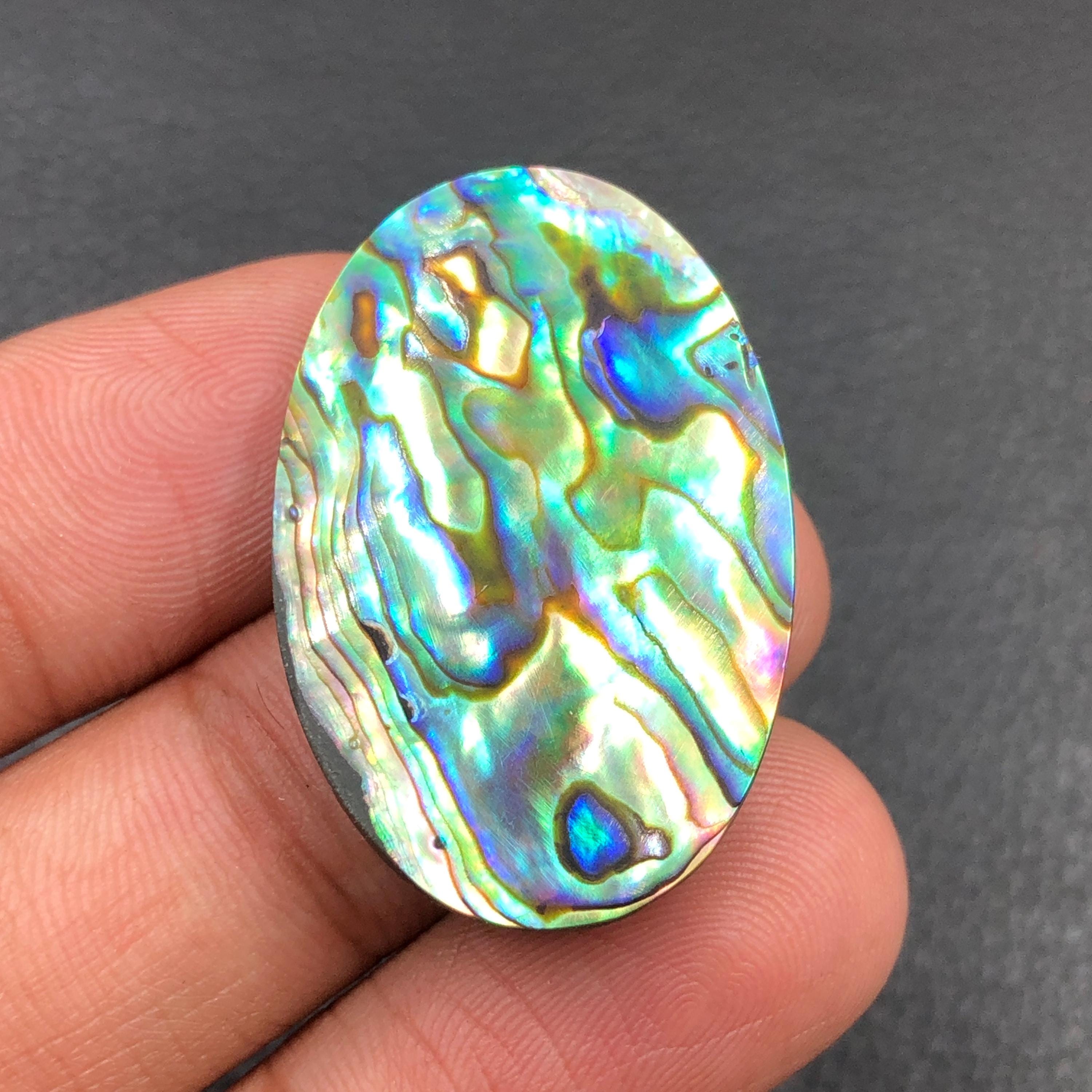Abalone Shell Cabochon... Oval Cabochon...32x22x7 Mm...40 Cts...a#n2901 ...