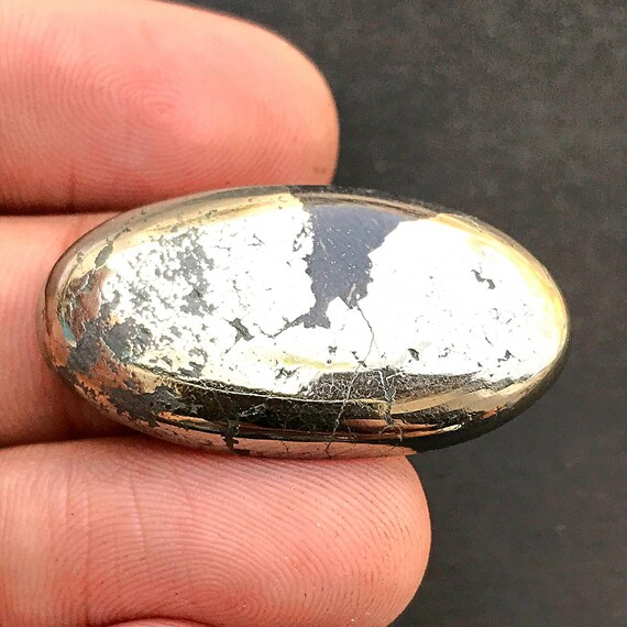 Apache Pyrite Cabochonoval Cabochon33x18x5 Mm44 Cts Apache Pyrite Cabochonoval Cabochon33x18x5 Mm44 Cts