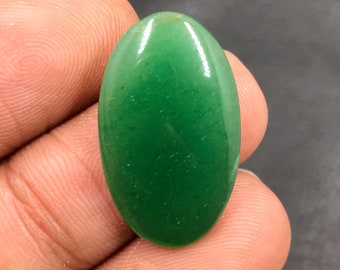 Green Jade Cabochon...Pear Cabochon...24x15x4 mm...12 Cts...A#M3875