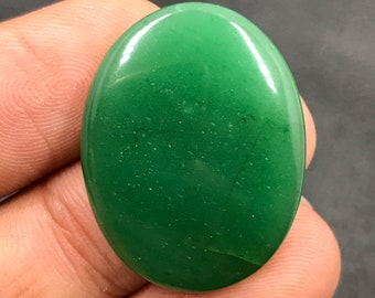 Green Jade Cabochon...Oval Cabochon...29x22x5 mm...25 Cts...A#M3874