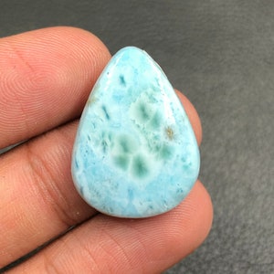 Larimar Cabochon...Pear Cabochon...27x20x6 mm...26 Cts...A#M5866