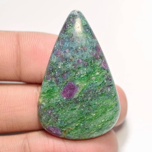 Ruby Fuchsite Cabochon... Cabochon di pere... 39x25x5 mm.. 43 Cts.. #G8835
