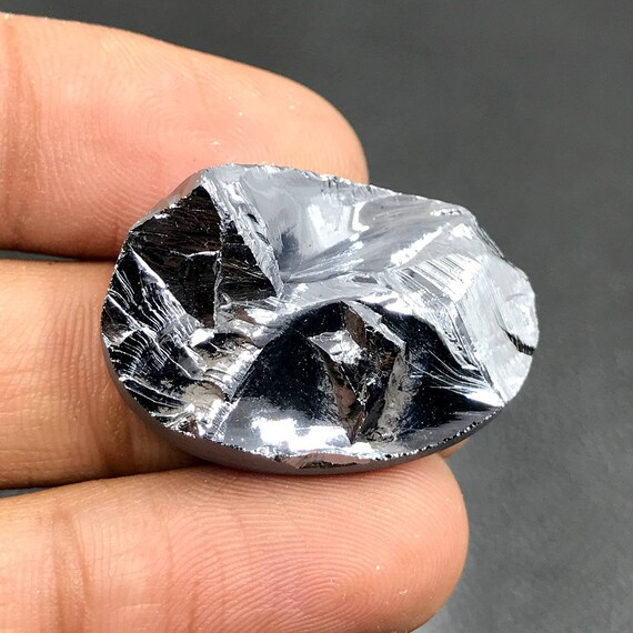 石木文　オーバル Terahertz Stone Cabochon.. Silicon Elite Shungite Cabochon