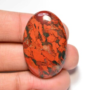 Red Brecciated Jasper Cabochon Oval Cabochon35x23x5 Mm
