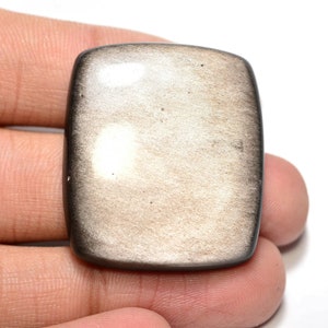Zilveren Obsidiaan Cabochon...Peer Cabochon...33x29x7mm..60Cts..#i3025