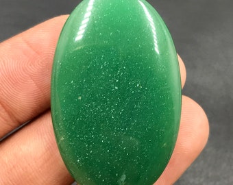 Green Jade Cabochon...Oval Cabochon...41x26x5 mm...47 Cts...A#M3864