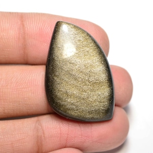 Gouden Obsidiaan Cabochon... Vrije vorm Cabochon...33x22x6mm...26Cts.. #i4083