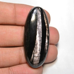 Cabochão de hiperstênio...Cabochão oval...44x19x8mm..79Cts...#i6860