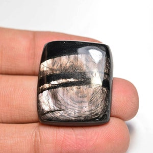 Cabochon Hypersthène... Coussin Cabochon...27x24x6mm...52Cts...#i6880