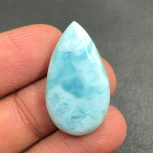 Larimar Cabochon...Pear Cabochon...30x17x6 mm...27 Cts...A#M5865