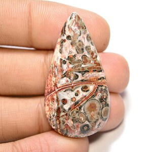 Peau de léopard Jaspe Cabochon... Cabochon de poire... 40x22x5 mm.. 30 cts... #G8947