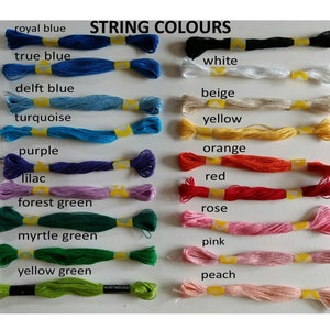Nails in, ready to string, no tools required, choose your colors, butterfly, flowers, unique, original, one of a kind, easy, fun image 7