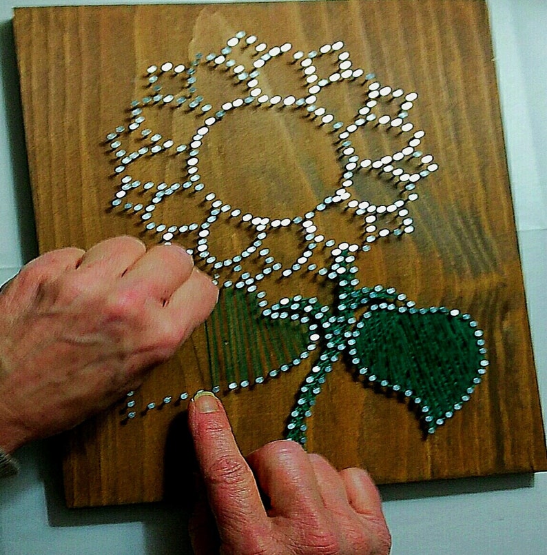 String Art Kit No Tools Required Pre-nailed Sunflower | Etsy