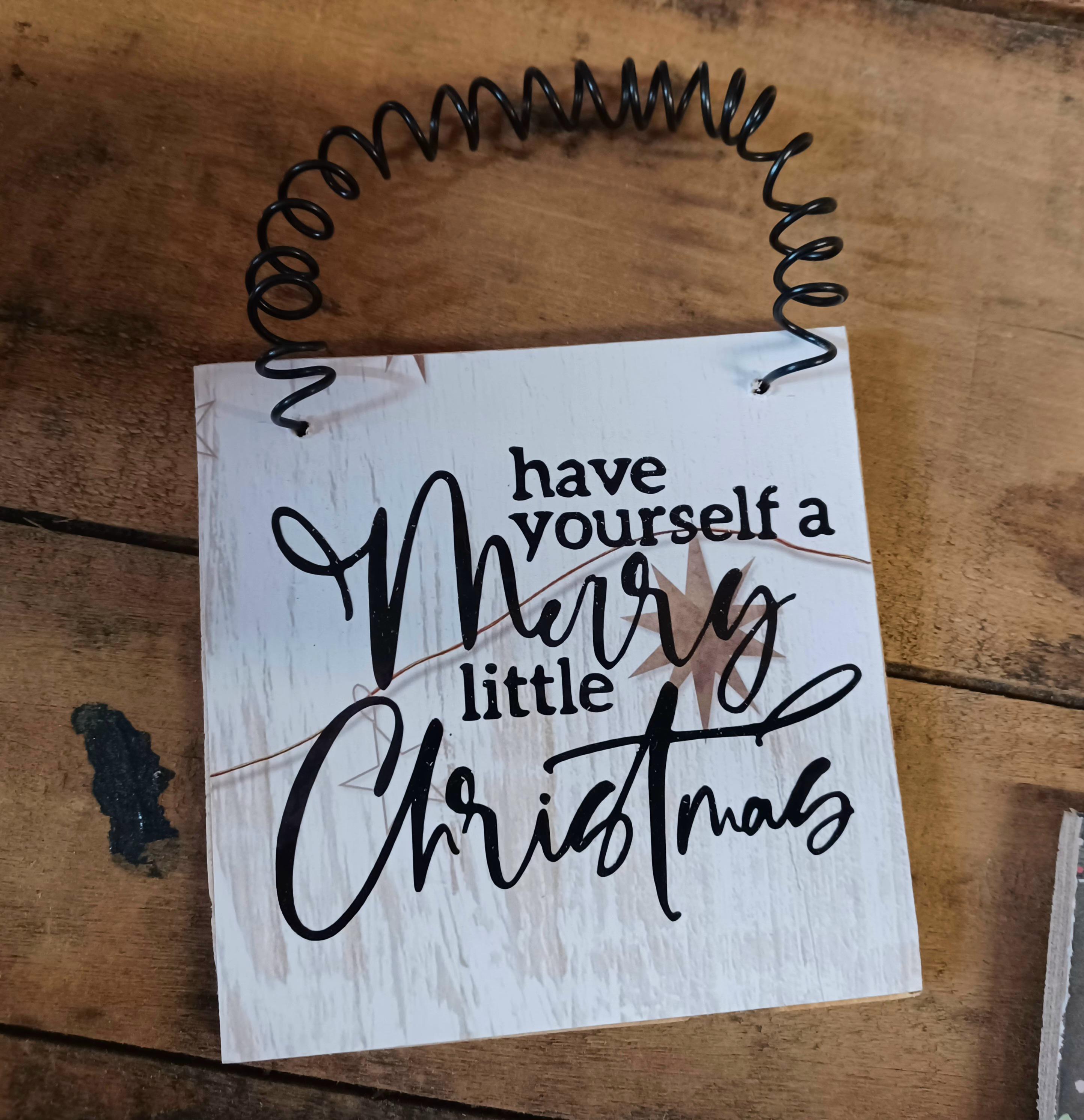 Xmas Hanging Wooden Signage