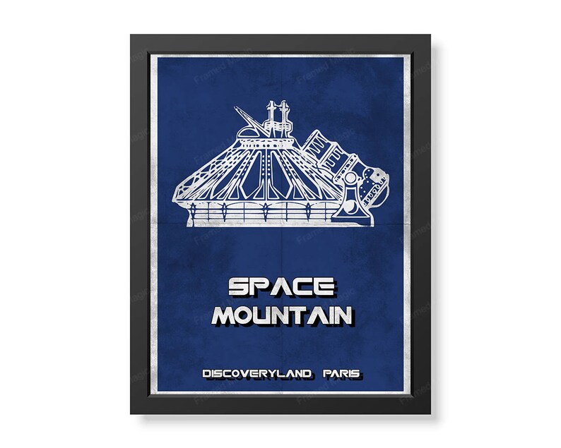 Disneyland Space Mountain Poster Paris Version