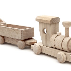 Train With Carriages, Wooden Train, Cargo Train, Natural Toy, Eco Toy