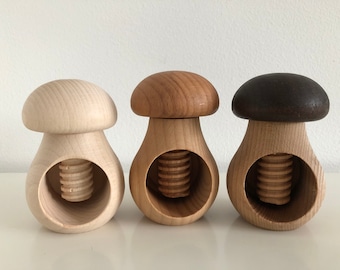Montessori wooden toy, Wooden mushroom, Natural learning toy for Toddlers,  Waldorf educational toy