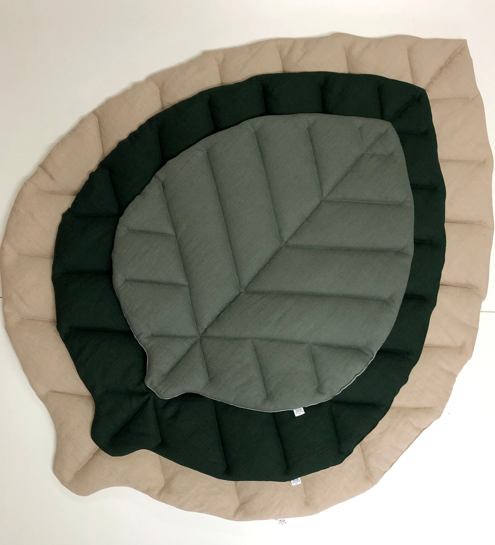 Leaf Play Mat Baby Play Mat Linen Leaf Mat Leaf Floor Rug Etsy