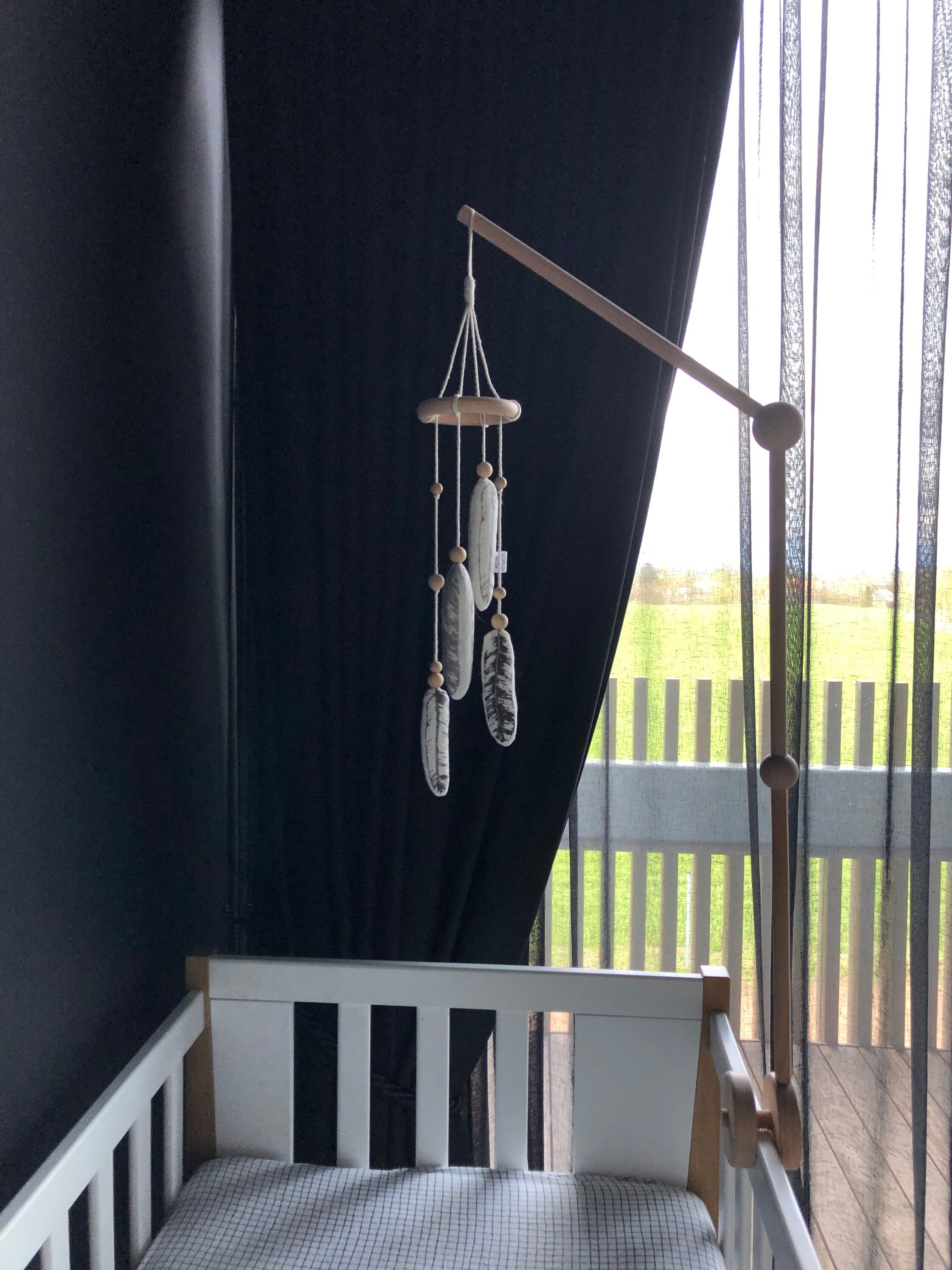 Cot Mobile Hanger Baby Mobile Hanger Crib Wooden Mobile Etsy