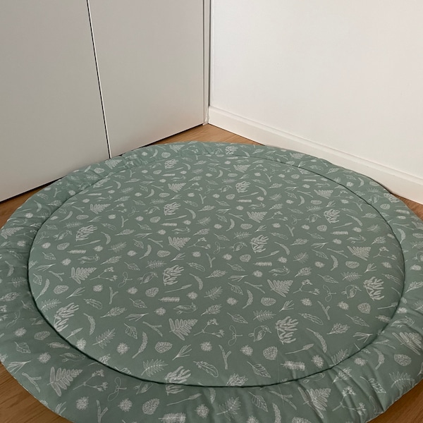 Round Baby Play Mat, Nursery Rug, Padded Cotton Play Mat, Play Mat for Kids