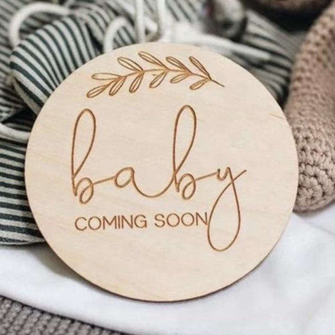 Baby Announcement Sign Baby Announcement Disc Pregnancy Reveal Baby