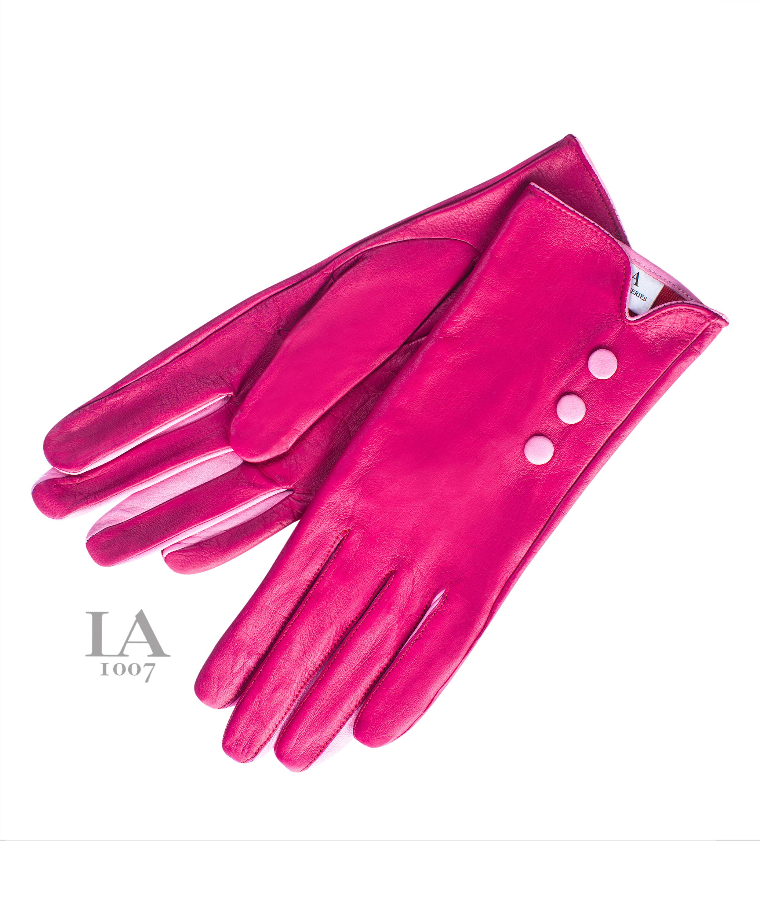 PROMO PRICE Fuchsia women leather gloves Pink lambskin gloves Etsy