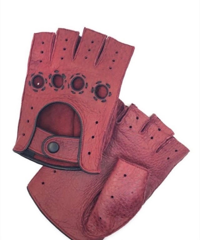 Peccary Fingerless Driving Gloves for Men Сar gloves Bike Etsy