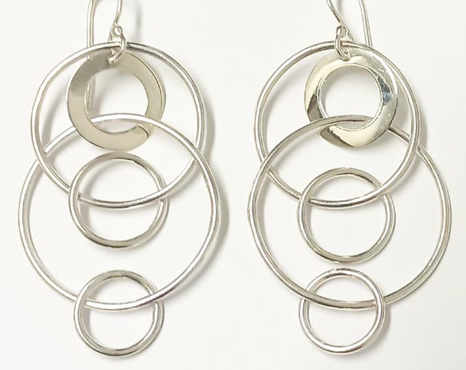 Statement earrings made of 925 sterling silver, handmade - unique and stylish.