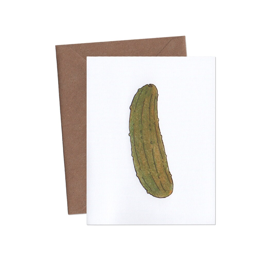 Pickle Greeting Card Just Because Card Funny Greeting Card Etsy