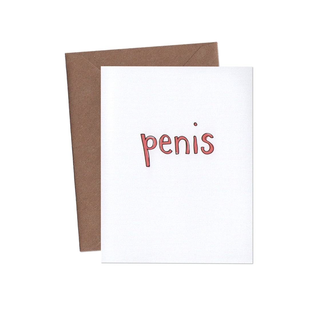 Penis Card Funny Greeting Card Adult Card Just Because Card Friendship ...