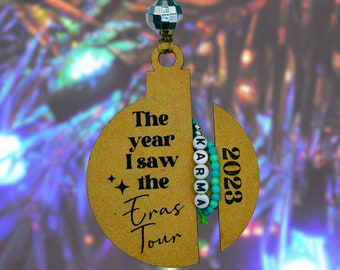2023 Commemorative Eras Tour Bracelet Holder Ornament | Merry Swiftmas | Eras Tour Memories | Friendship Bracelet | Taylor Swift