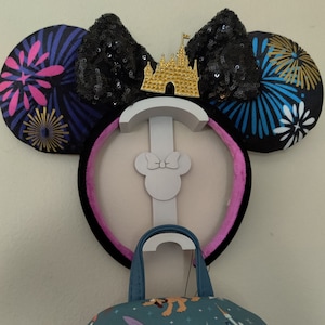 Disney Inspired Minnie Ear Headband and LoungeFly Backpack Display Hook - Single Color