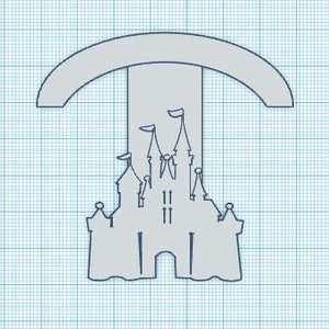 STL file for 3D Printing -- Minnie Inspired Ear Headband Display -- Castle