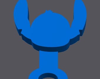 STL file for 3D Printing -- Stich Silhouette Loungefly Ear Display