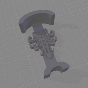 May include: A gray 3D printed letter I with a decorative design in the center. The design is a stylized floral pattern with a heart in the center.