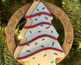 Christmas Tree Snack Cake Christmas Ornament | Stocking tag | 2022 | Holiday | Custom | Holiday | Décor | Christmas | Tis The Season