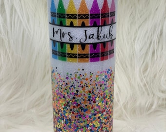 Spersonalizowany kubek z brokatem dla nauczyciela