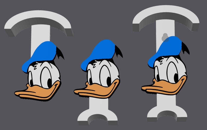 STL file for 3D Printing Donal Duck Inspire Loungefly Display image 1