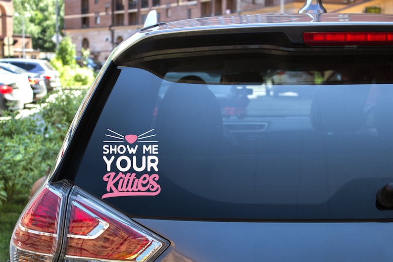 Show Me Your Kitties Vinyl Decal Sticker