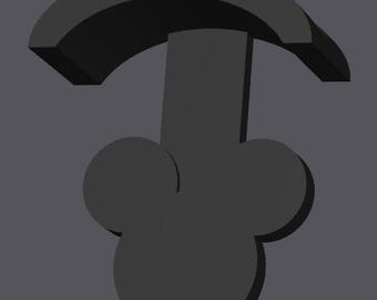STL file for 3D Printing -- Minnie Inspired Ear Headband Display -- Mickey