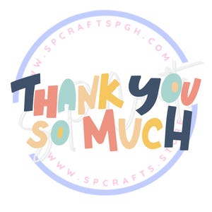 a thank you so much sticker on a white background