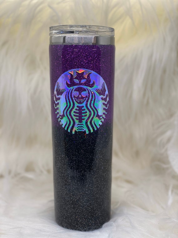 Starbucks 2021 10th Anniversary Iridescent Glitter 20oz Glass Tumbler