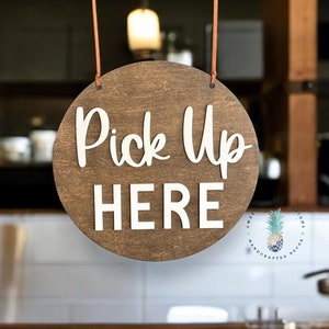 2D Bake Shop Order Here Signs, Two Layer Pastry Coffee Shop Decor, Pick Up Here Sign, Small Shop Signage, Cafe Decoration, Hanging Shop Sign