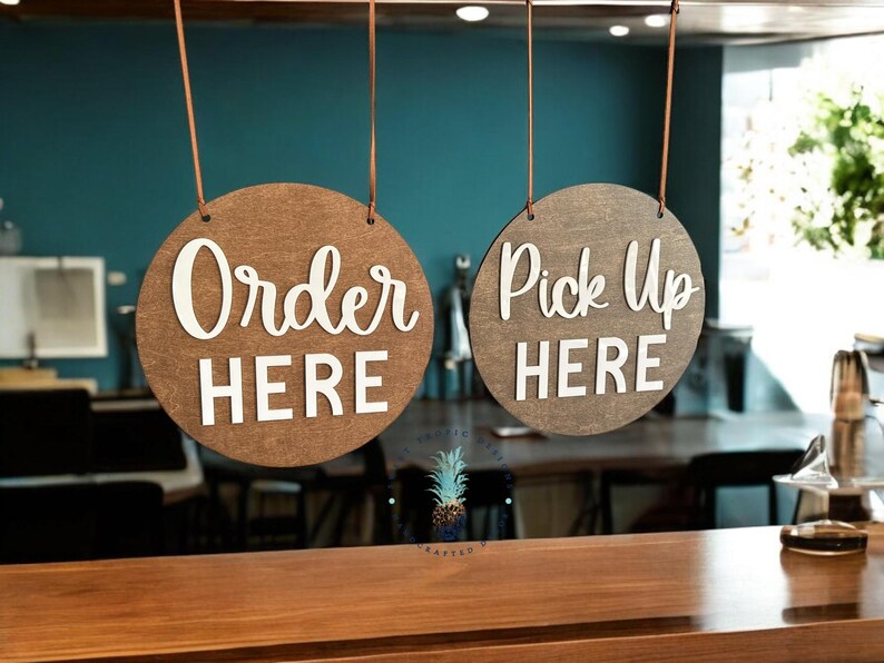 2D Custom Pastry Shop Signs, Small Shop Signages, 12
