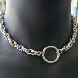 Steel Day Collar Choker Necklace For Men, Women - Precision Sizing - Devotion Permanent Locking  Option Jewelry