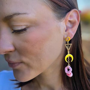 Loops Ohrstöpsel hüter Baumeln Ohrringe mit Monde - Ideal für Raves, lärmempfindliche Kinder oder Erwachsene, Geräuschunterdrückung, ADHD Autismus Schmuck